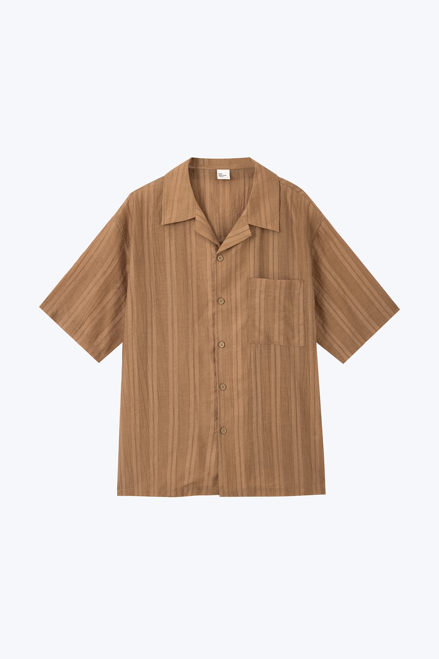 Cuban Collar Shirt - Cocoa