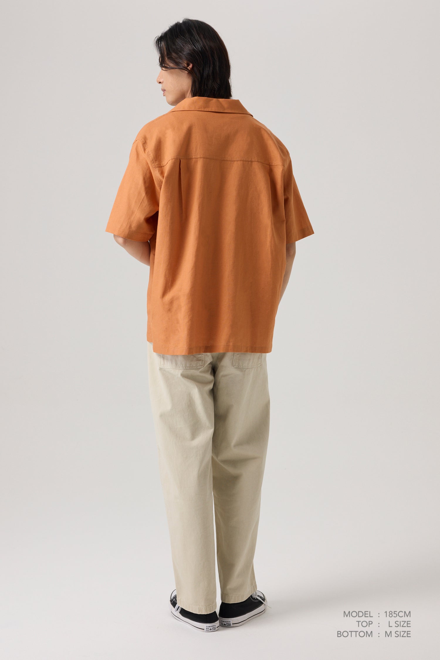 Cuban Collar Shirt - Orange