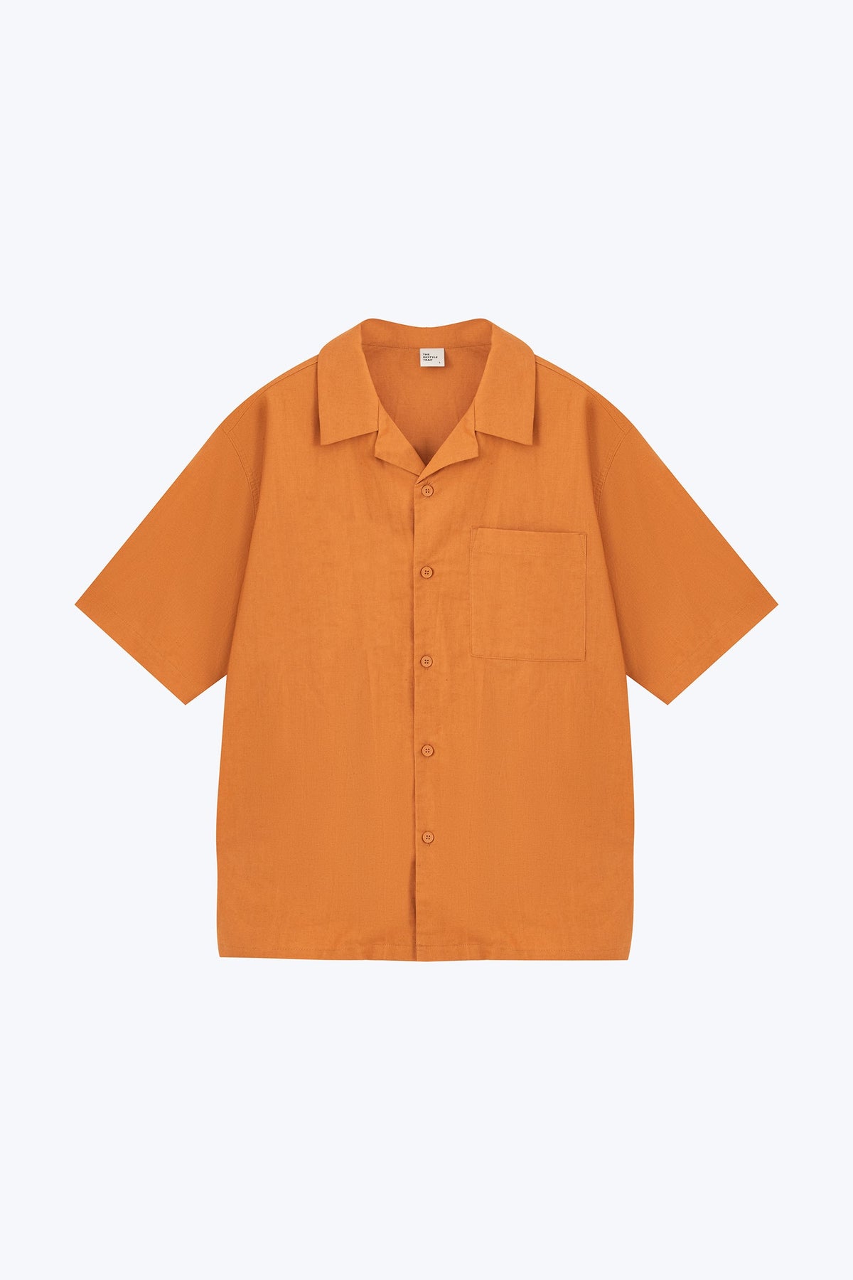 Cuban Collar Shirt - Orange