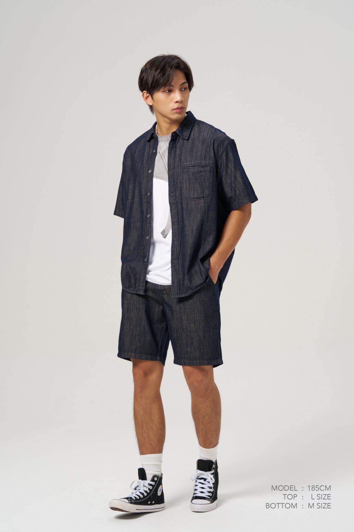 Relaxed Denim Shirt - Dark Denim
