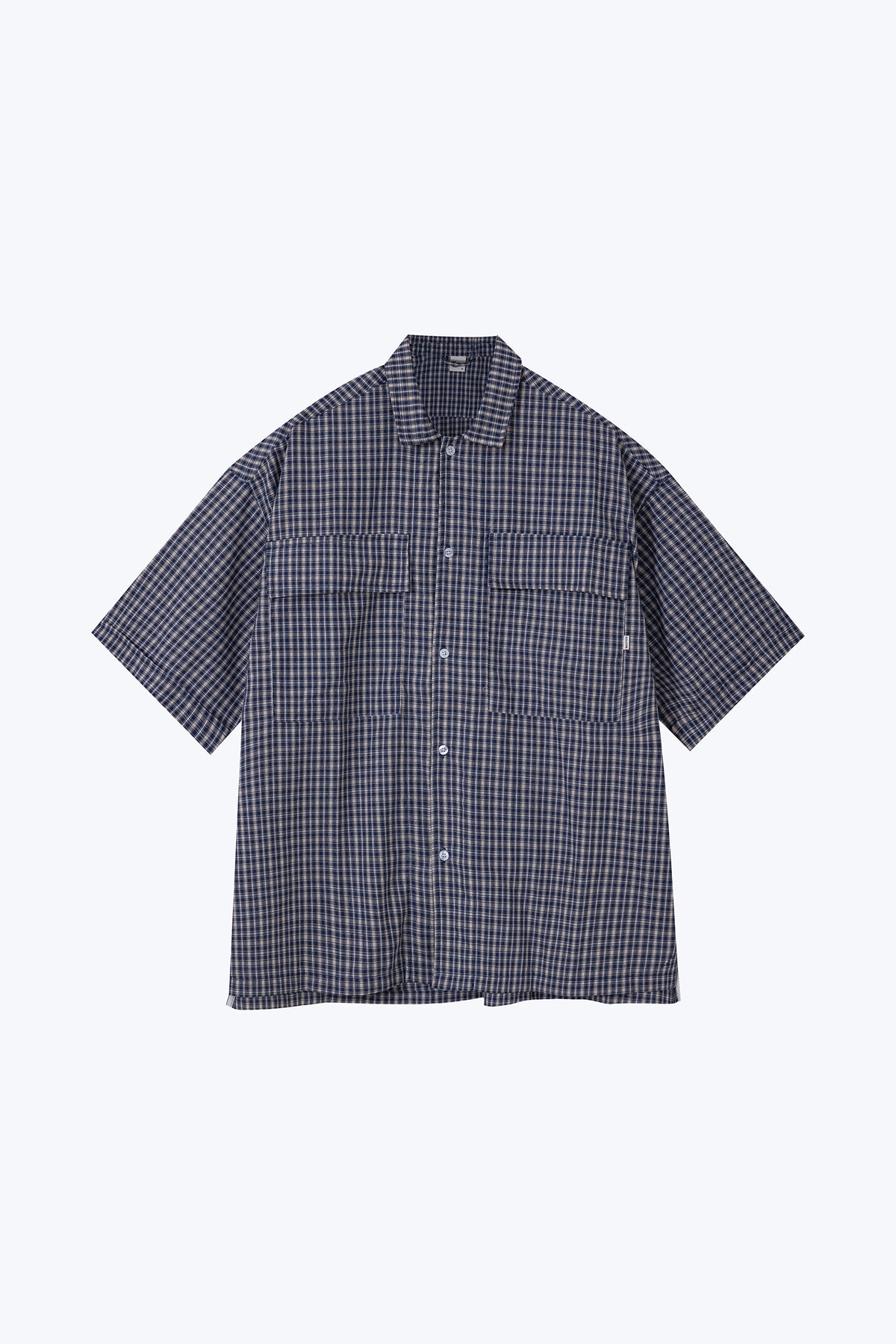 Boxy Checkered Shirt - Navy Checks
