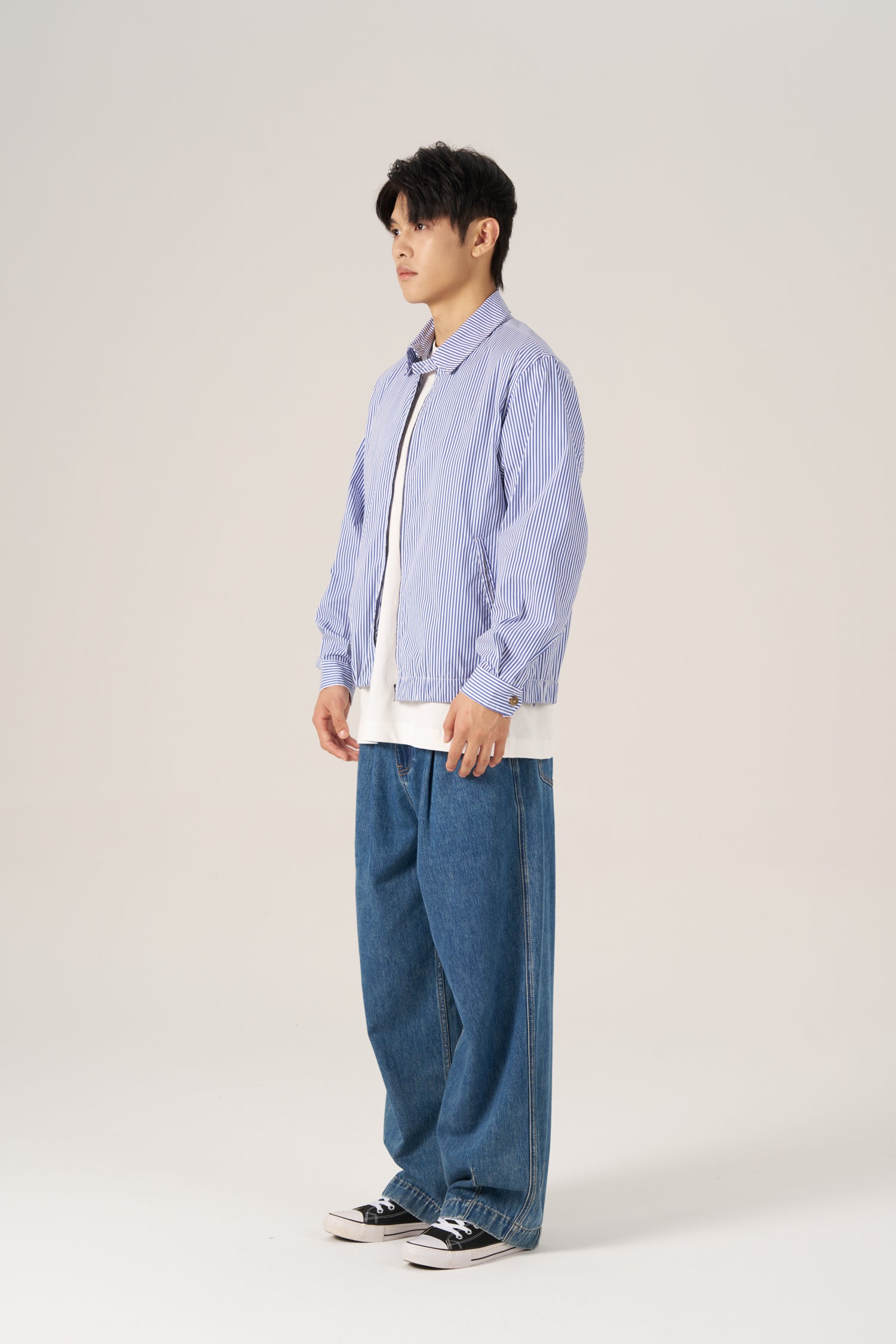 Striped Zip Jacket - Stripes Blue