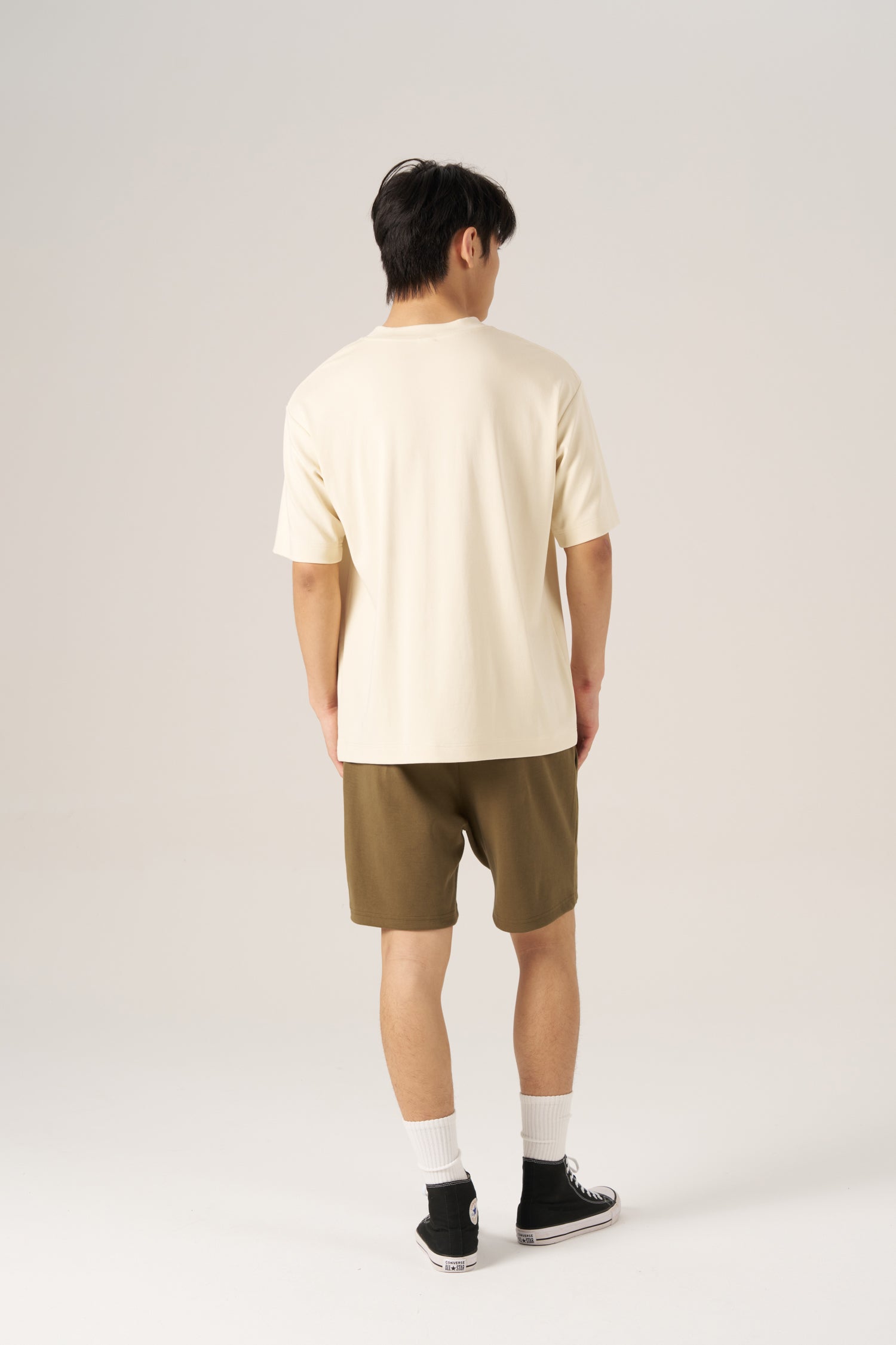 Double Waistband Sweatshorts - Army Green