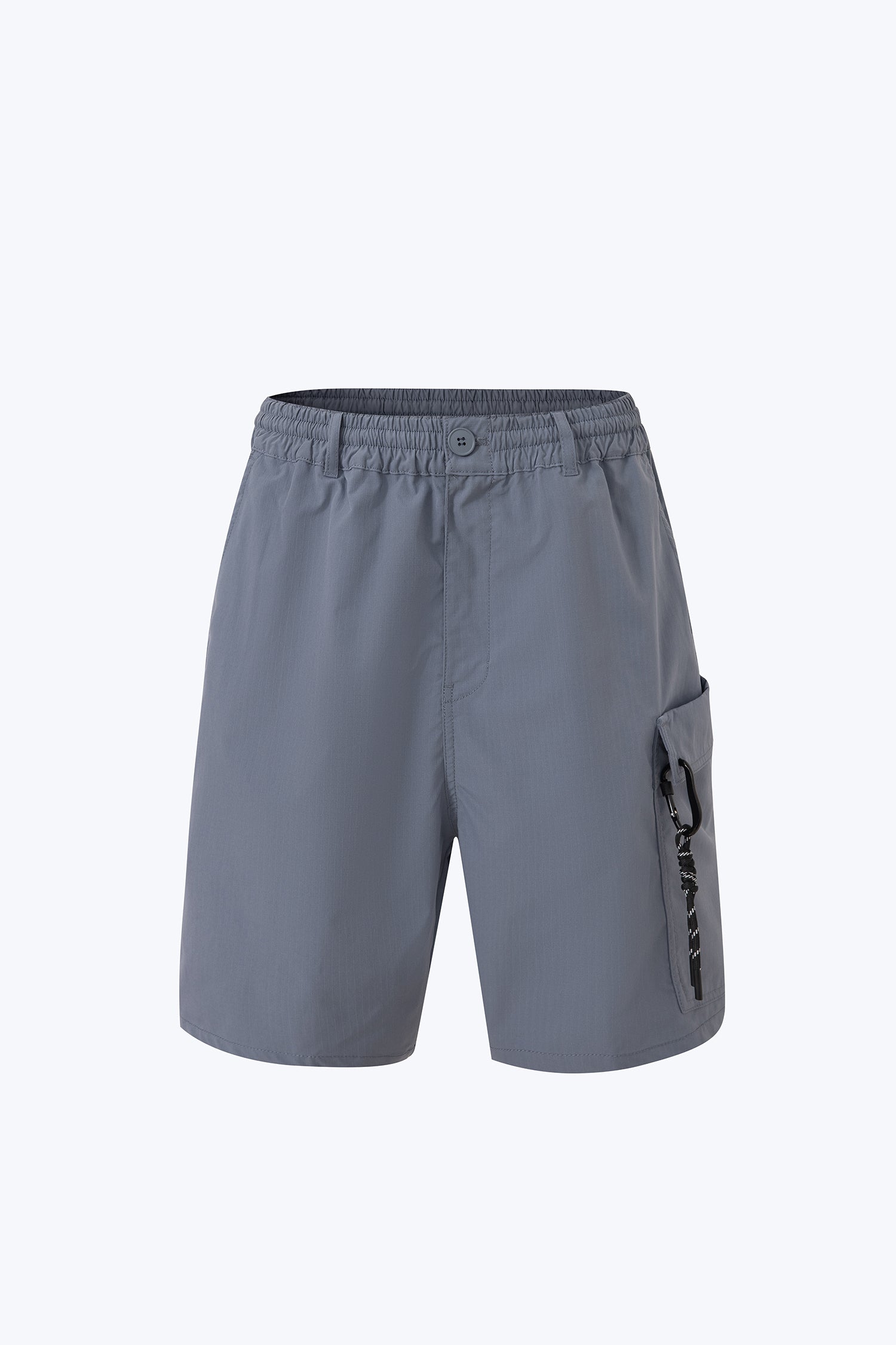 Nylon Utility Cargo Shorts - Grey Blue