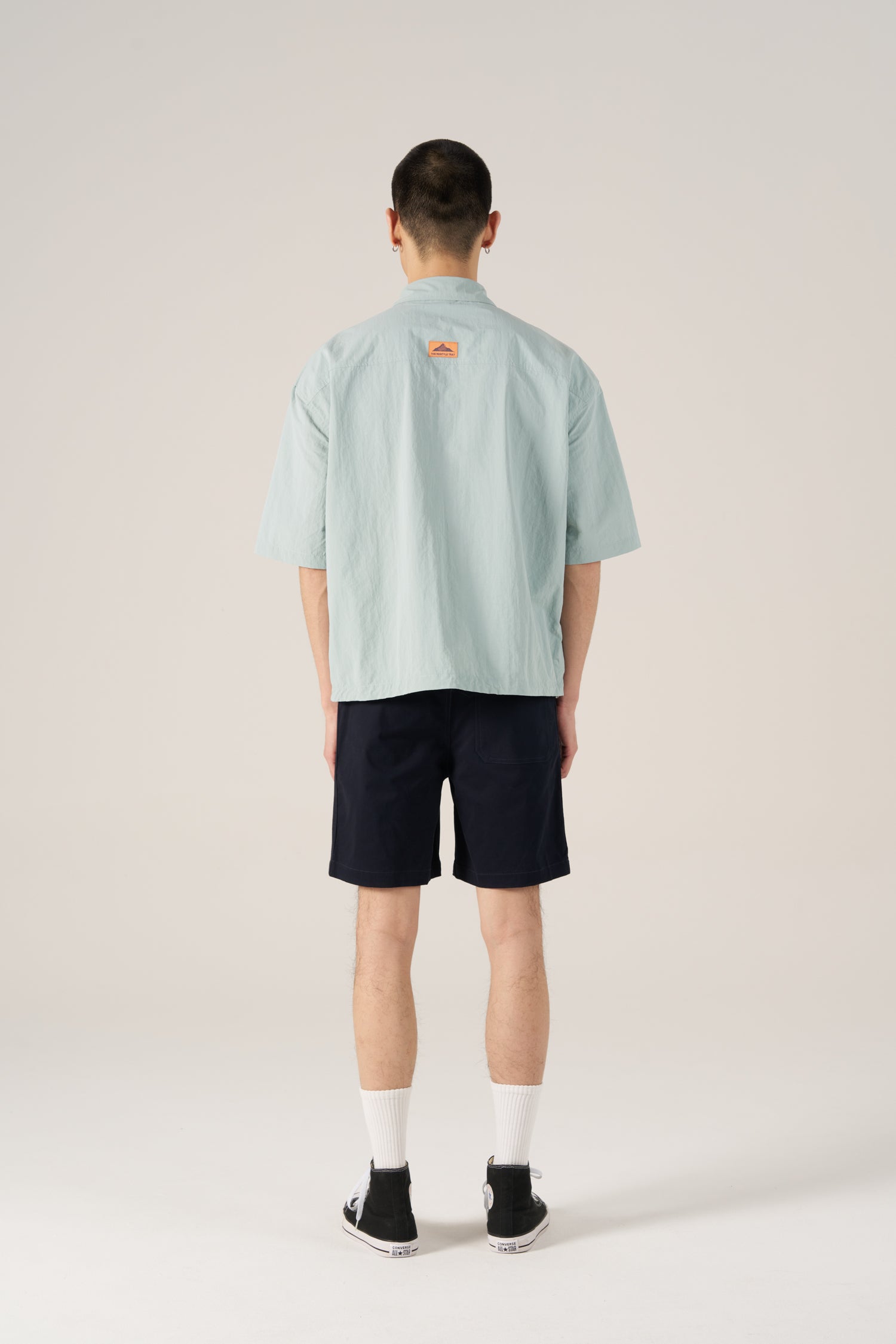 Webbing Trim Shorts - Navy