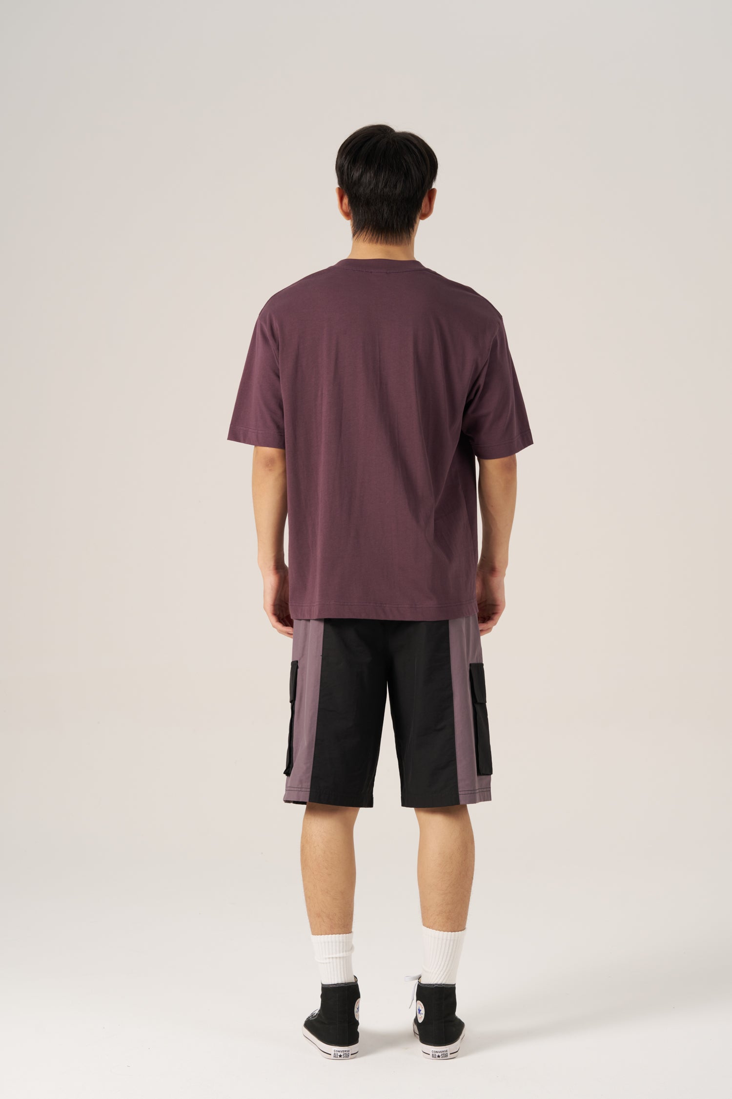 Panel Cargo Shorts - Black