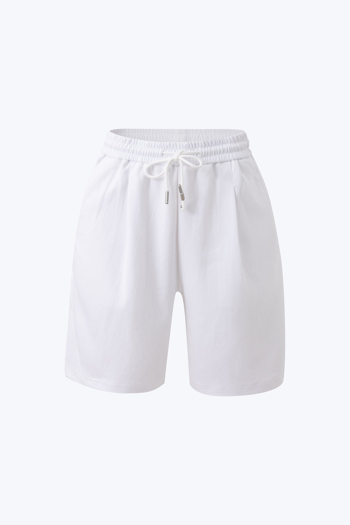 Jersey Drawstring Shorts - White