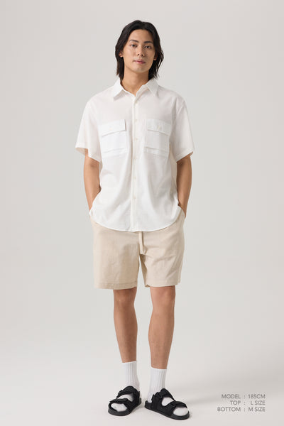 Double Waistband Shorts - Sand