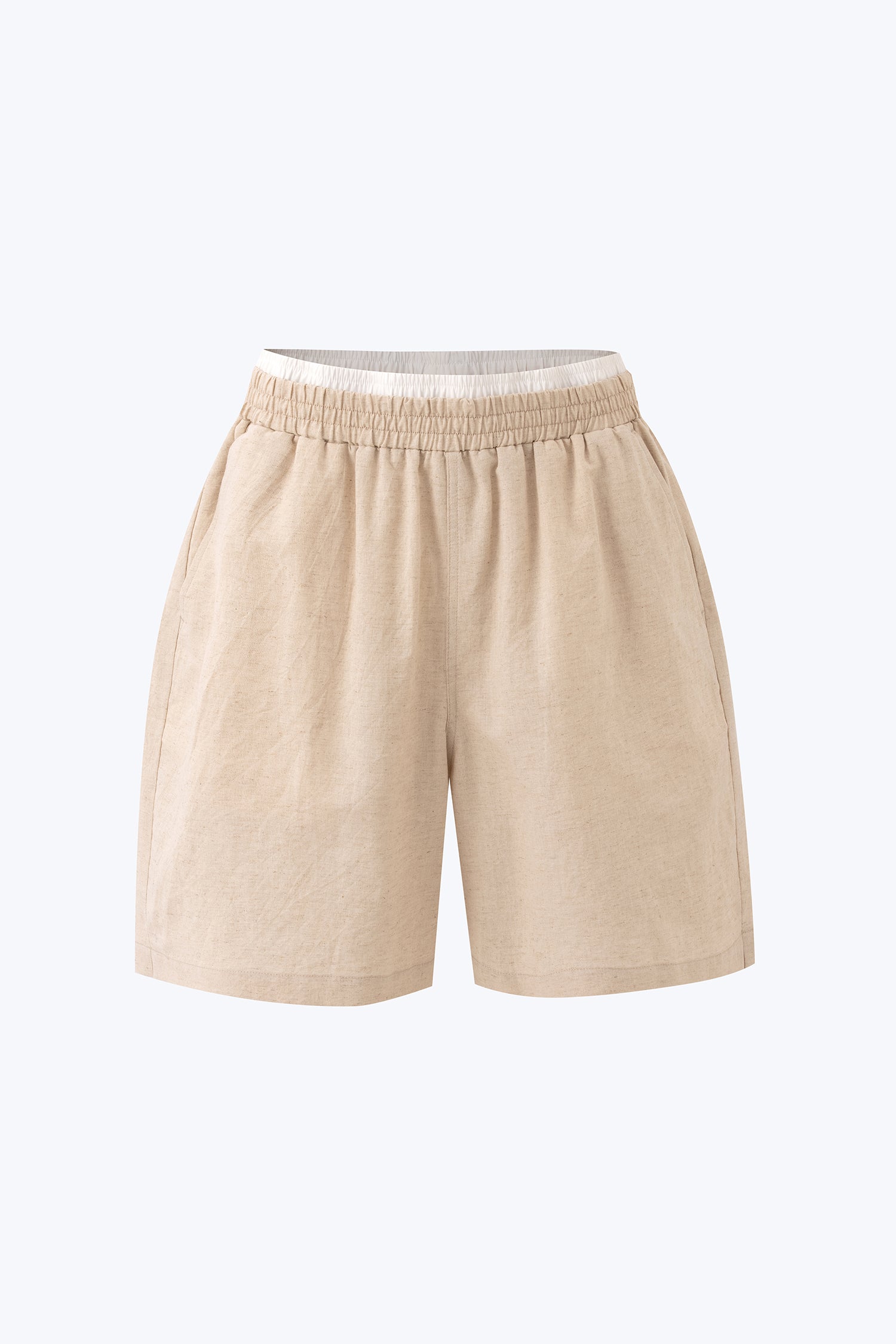 Double Waistband Shorts - Sand