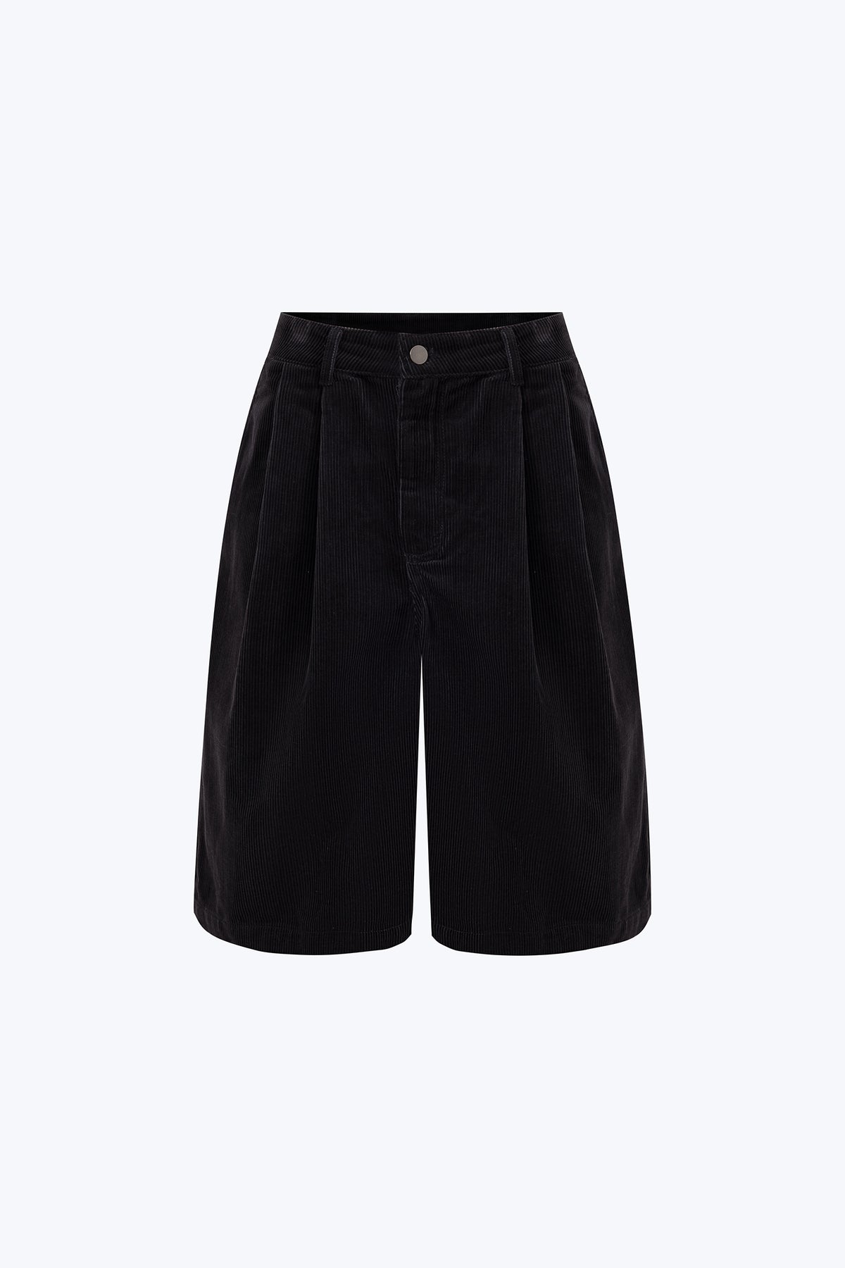 Pleated Bermudas - Charcoal