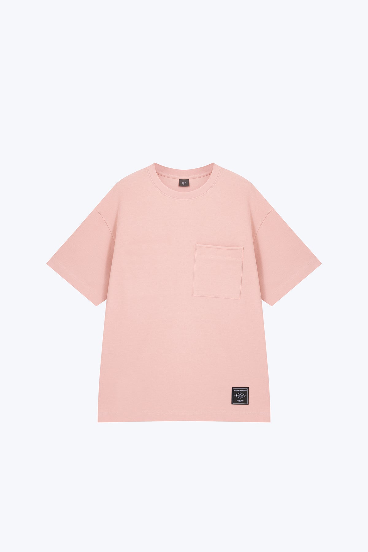 (C) Oversized Waffle Jersey Tee - Dusty Pink