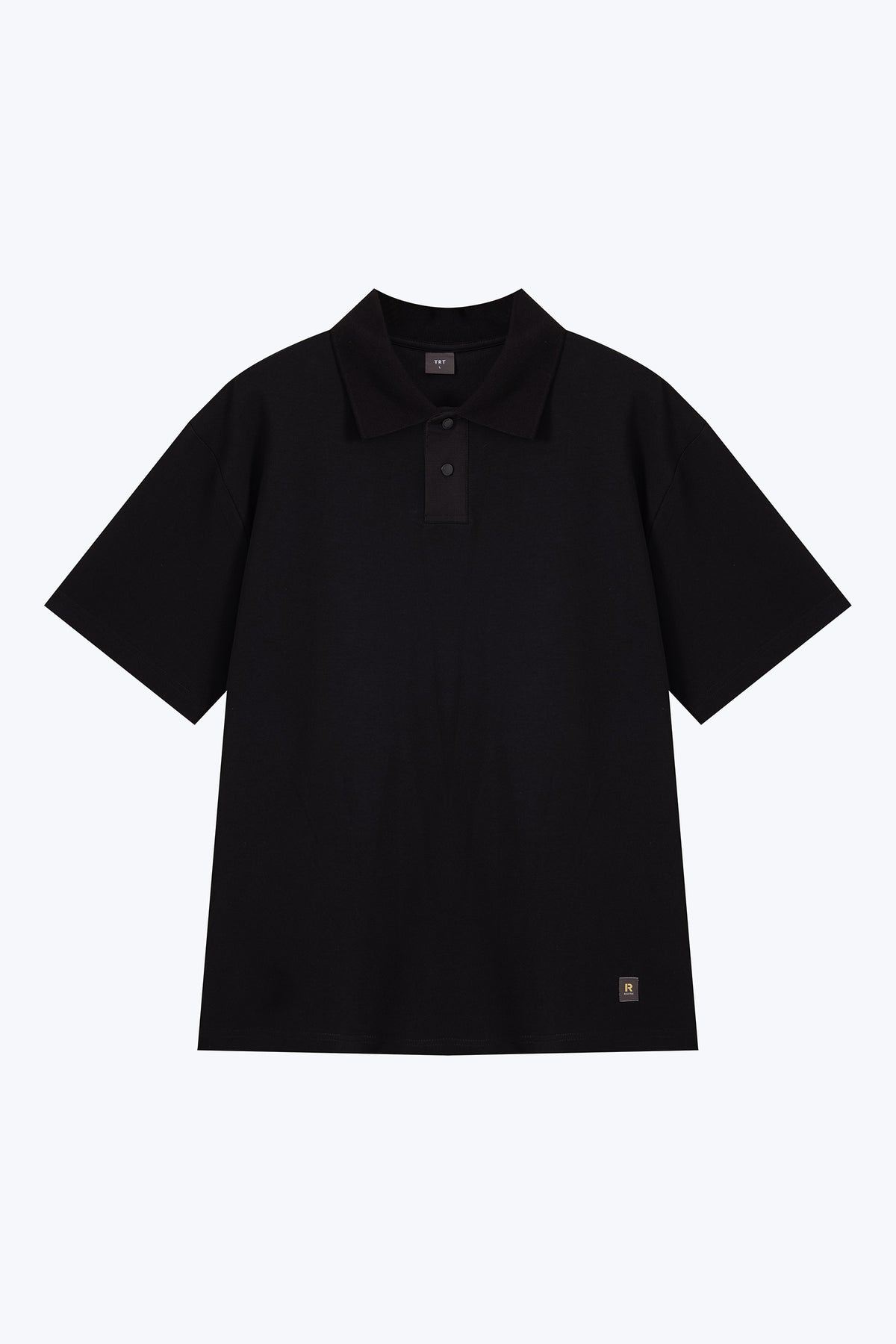 Relaxed Fit Polo Tee - Black