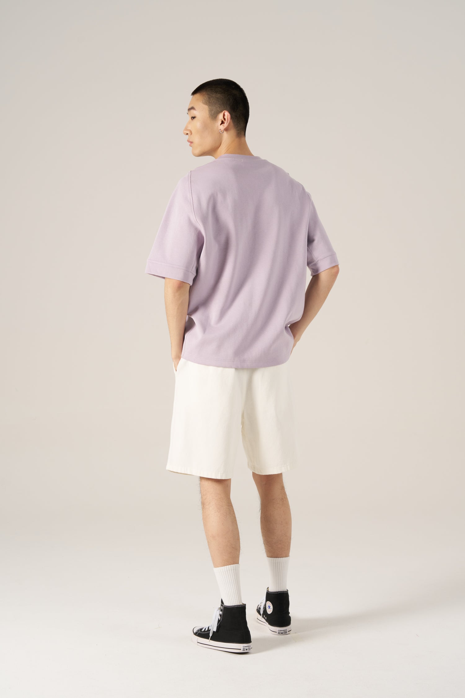 Oversized Panel Tee - Lavendar