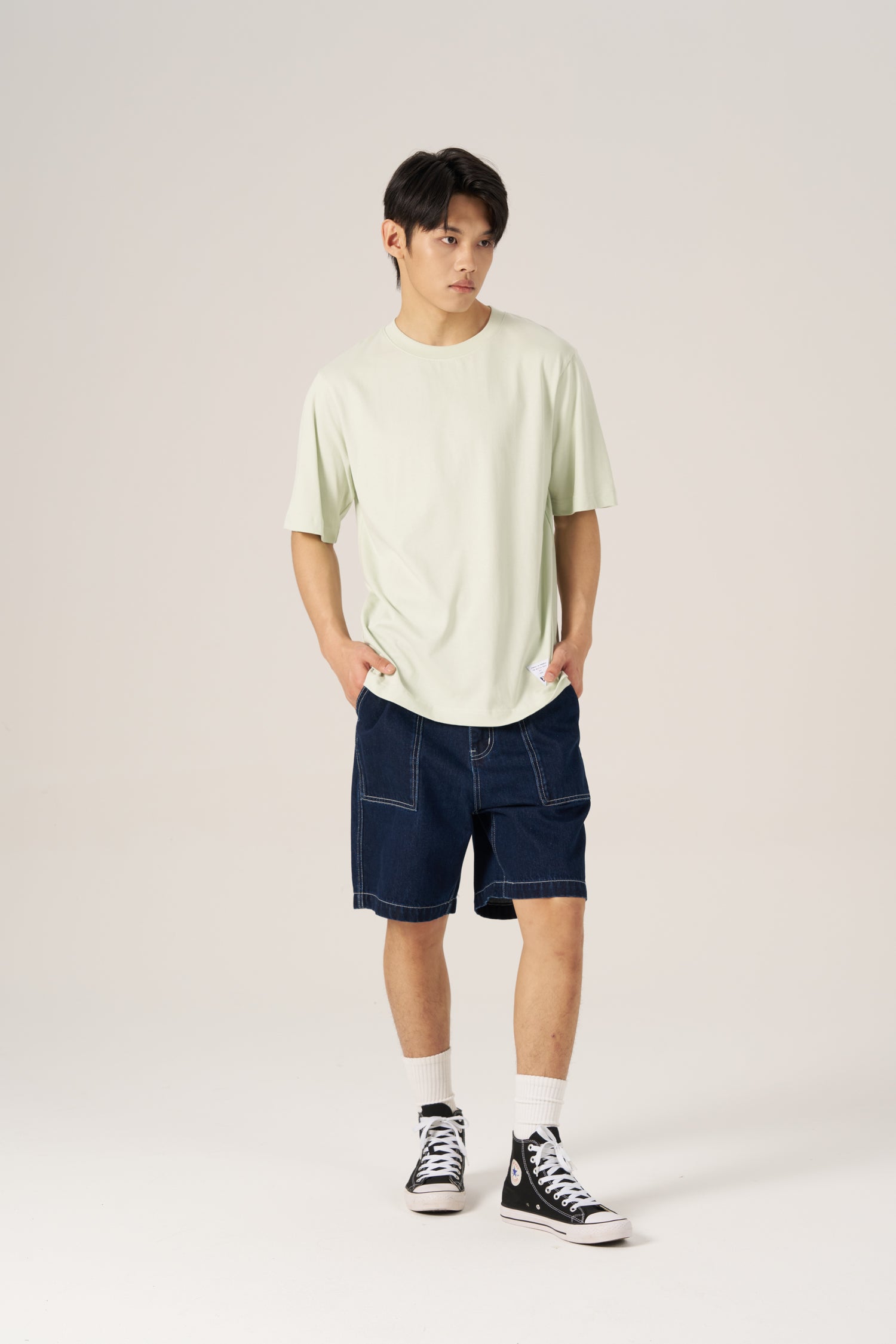 (A) Essential Crew Neck Tee - Mint