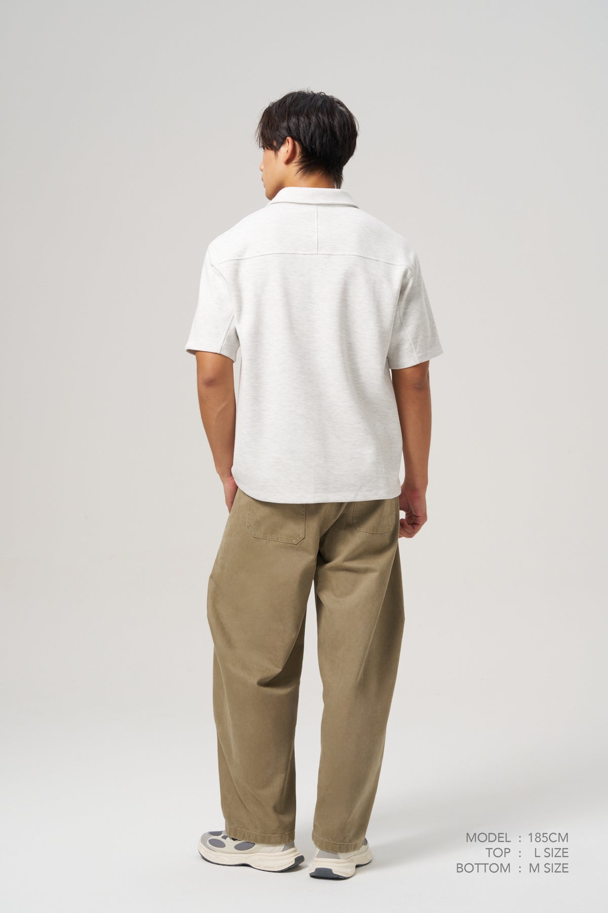 Relaxed Cotton/Poly Polo - Light Melange
