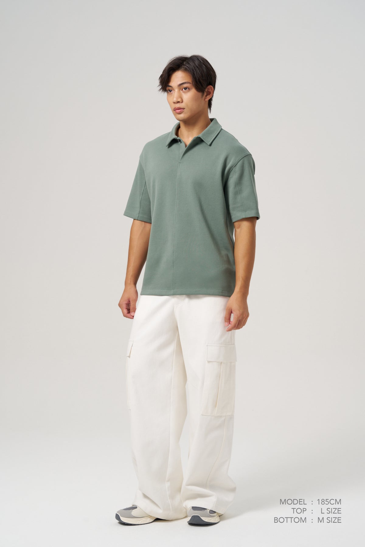 Relaxed Cotton/Poly Polo - Teal Green