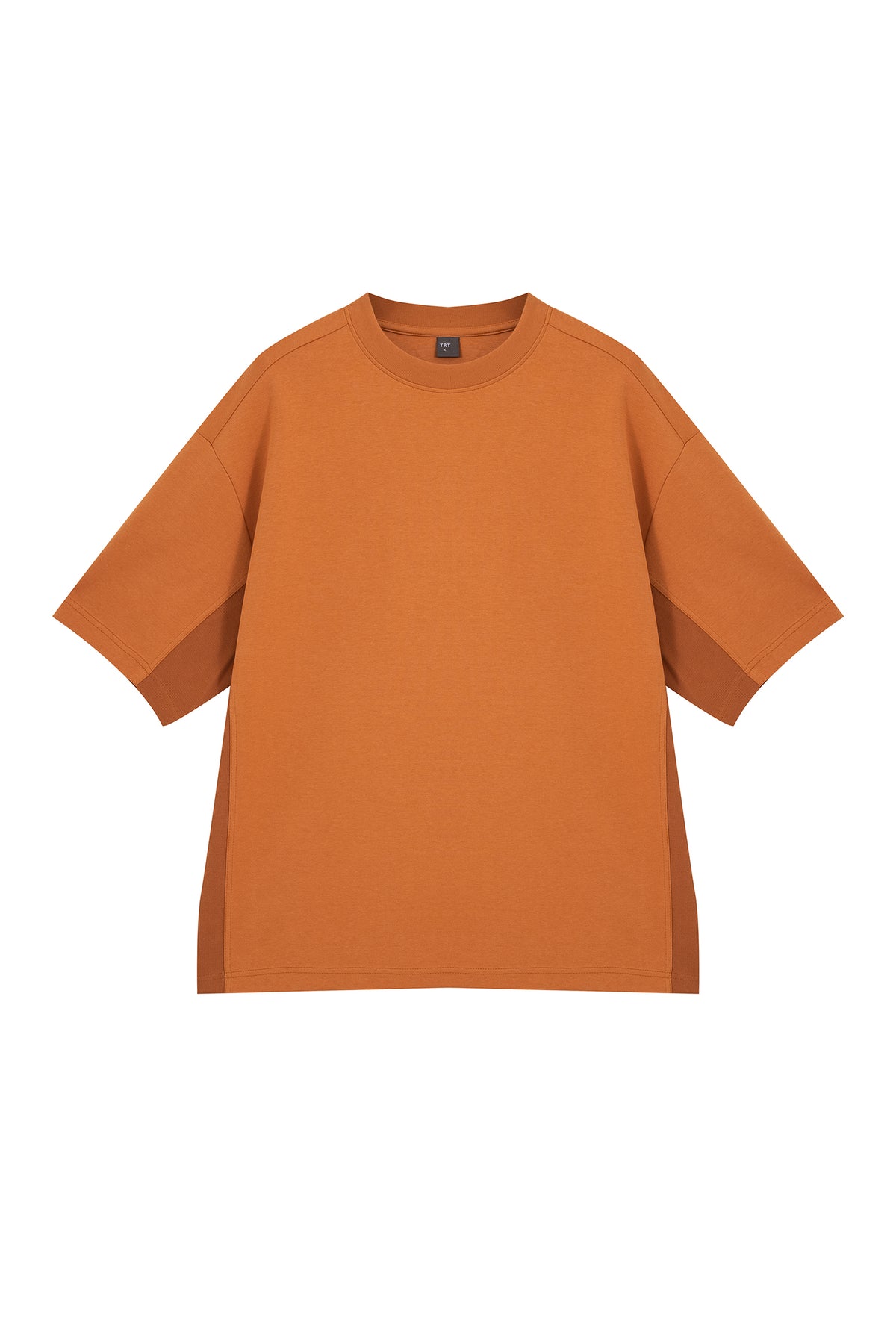 (C) Oversized Waffle Panel Tee - Cinnamon