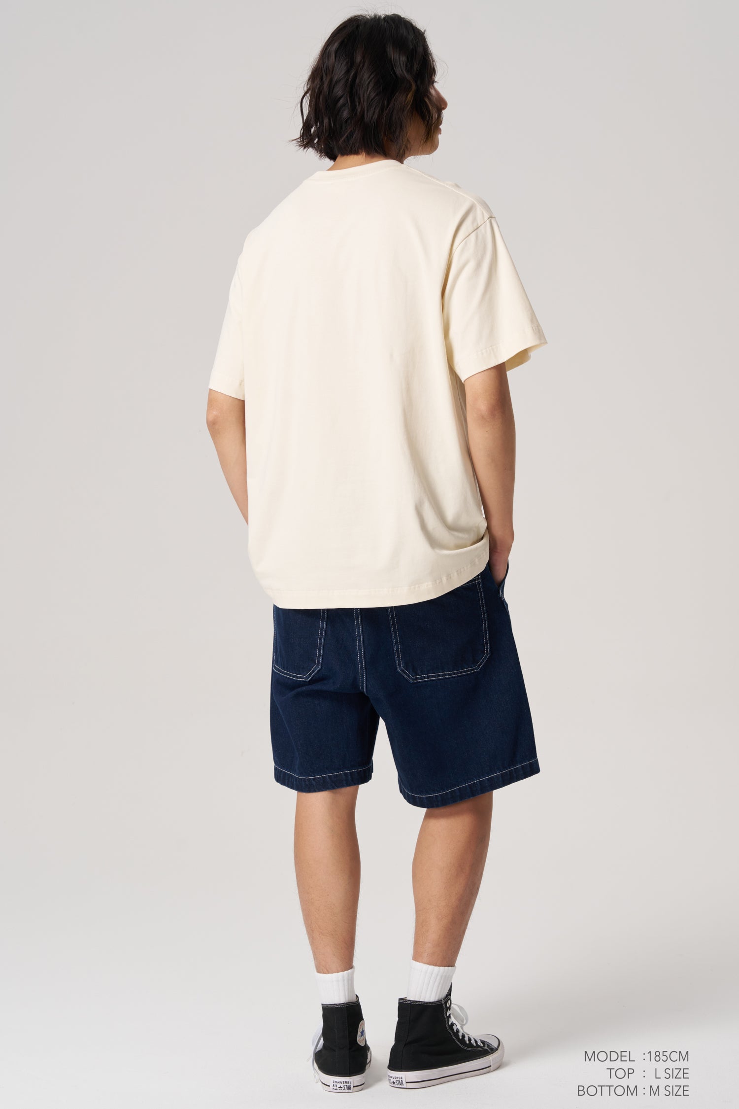 Oversized Utility Pocket Tee - Beige