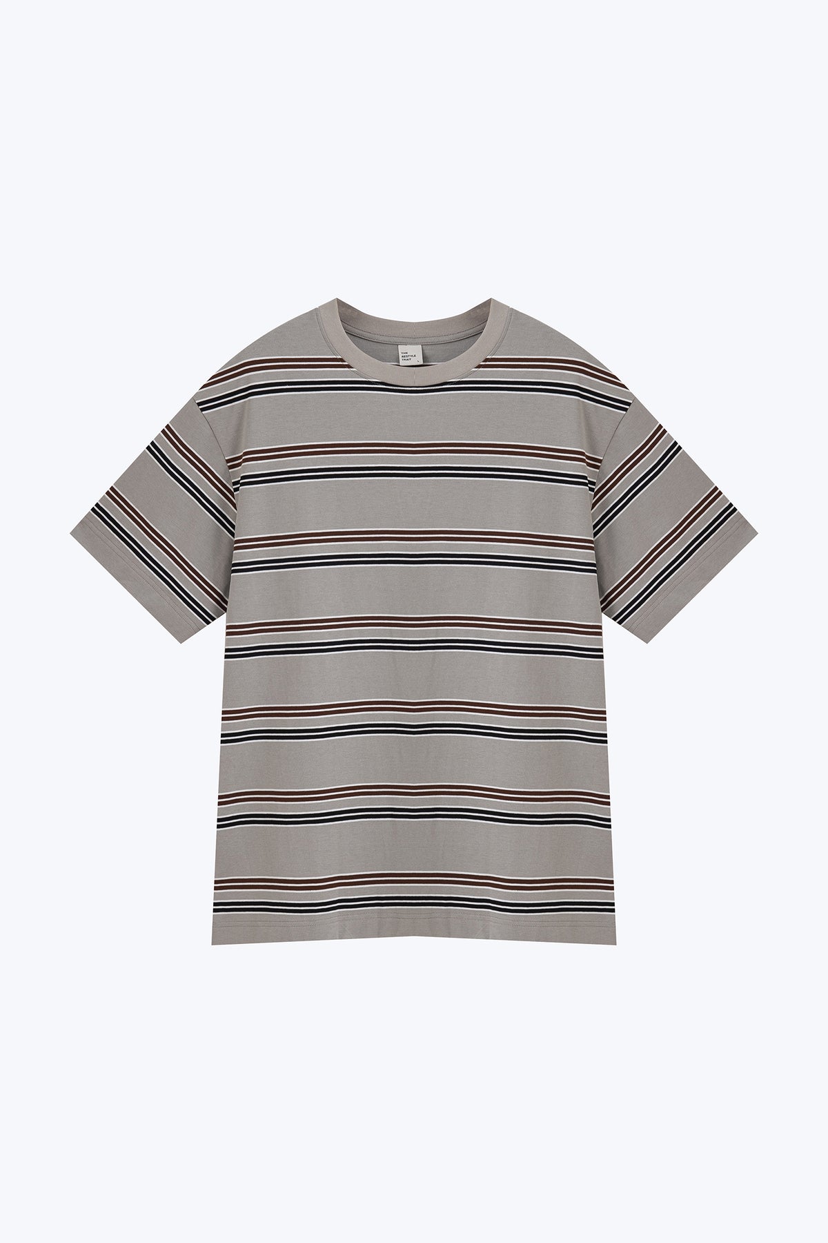 Oversized Stripes Tee - Brown Stripes