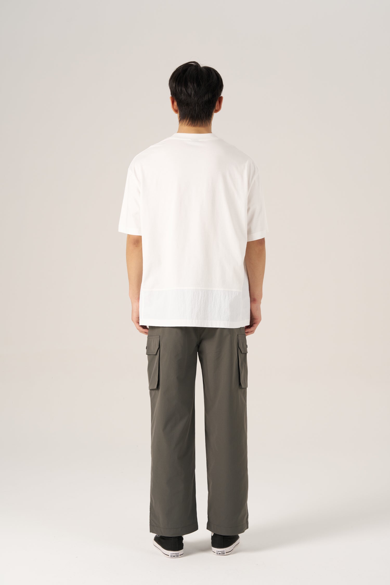 Oversized Panel Tee - Cream