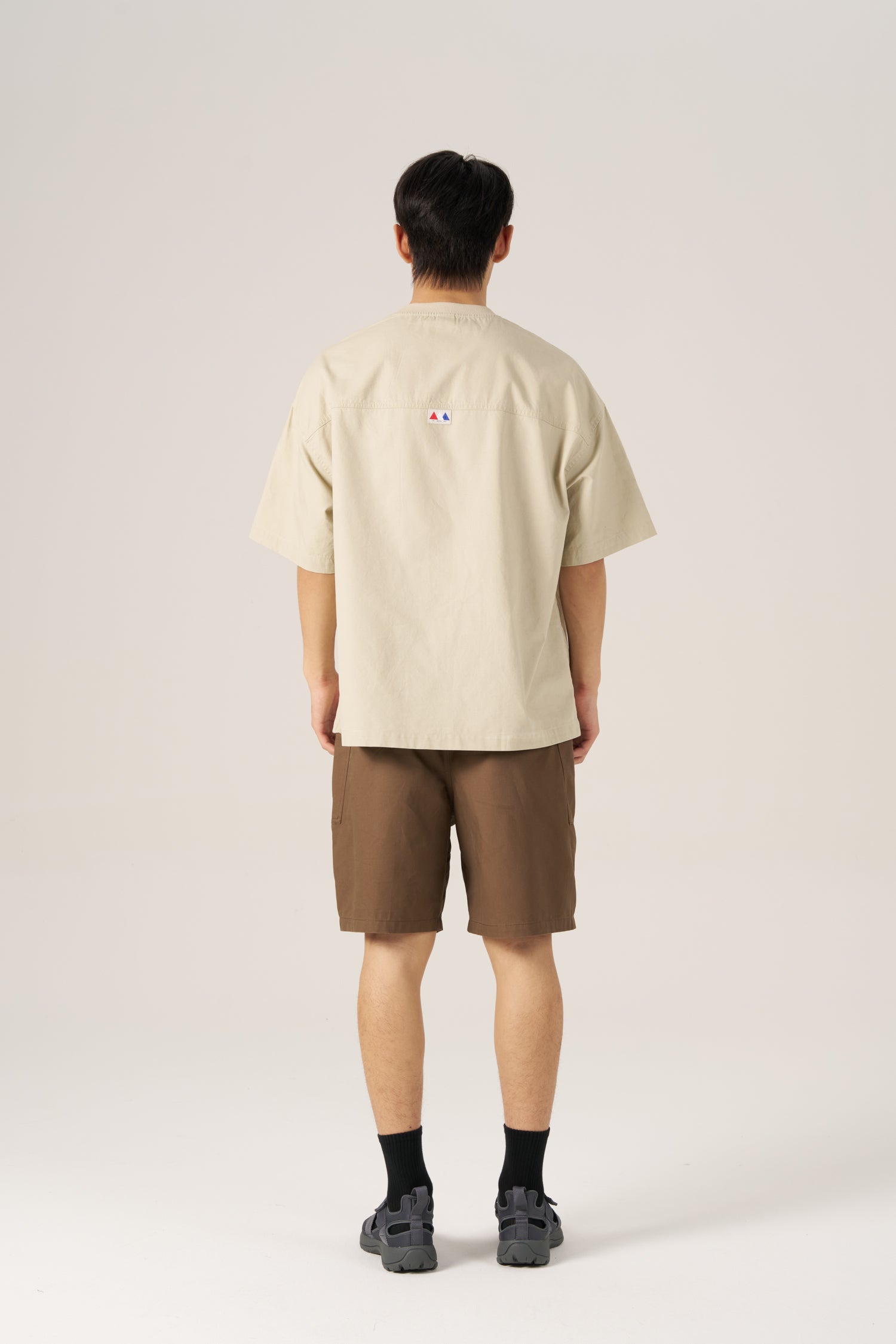 Oversized Patch Pocket Tee - Sandstone