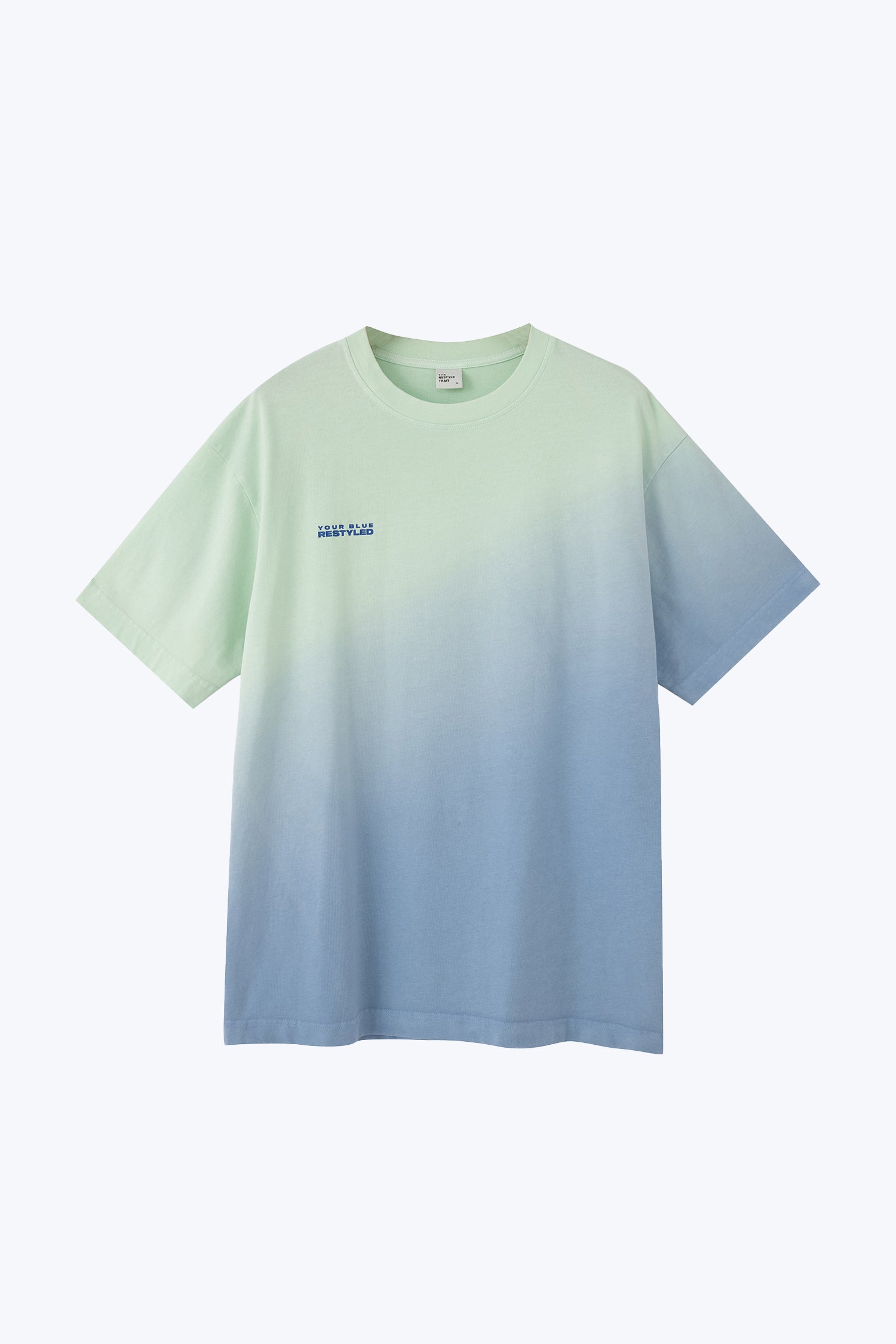 (C) Dip-Dye Oversized Tee - Mint
