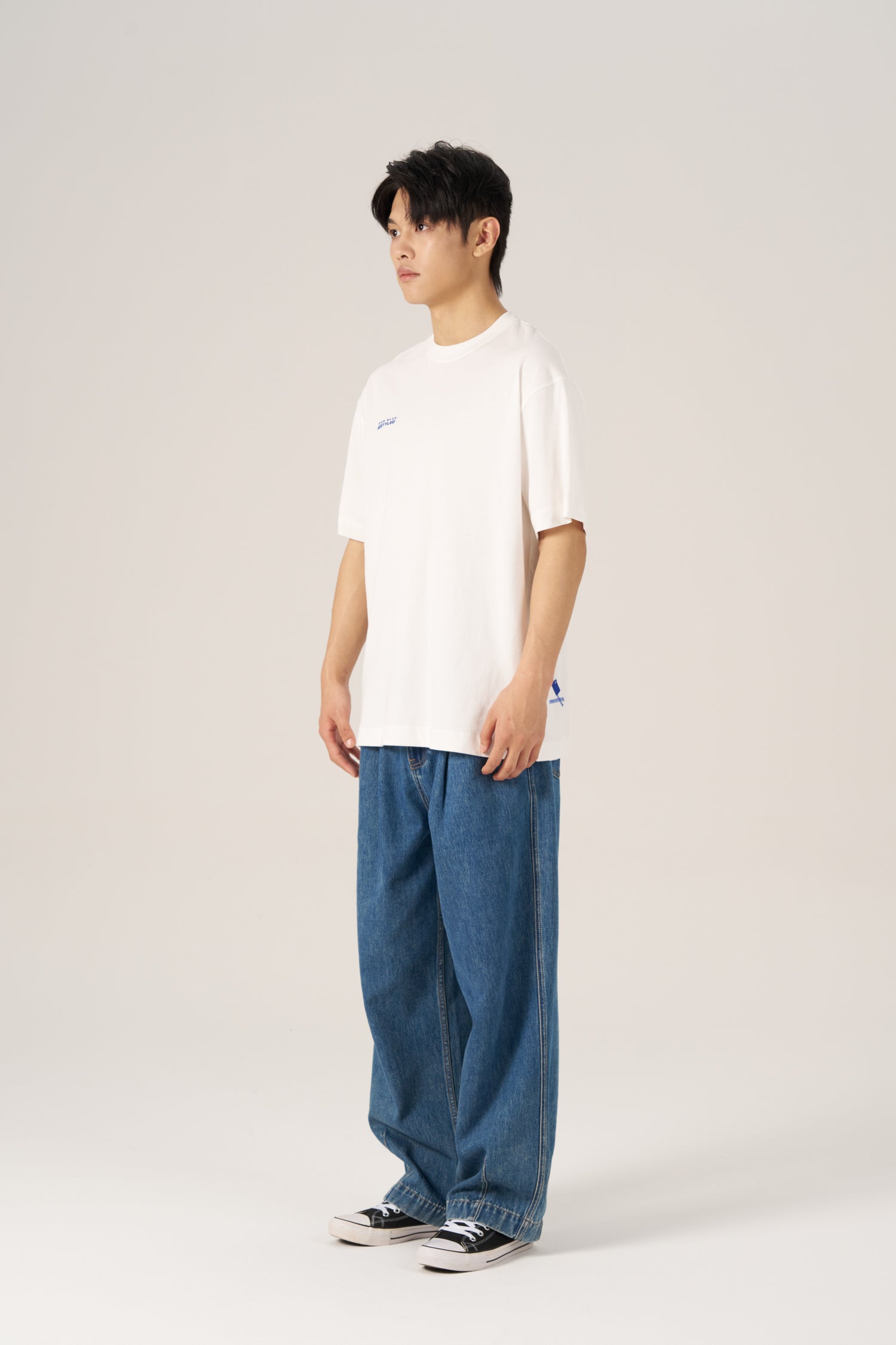 (C) Your Blue Restyled Graphic Tee - Cream