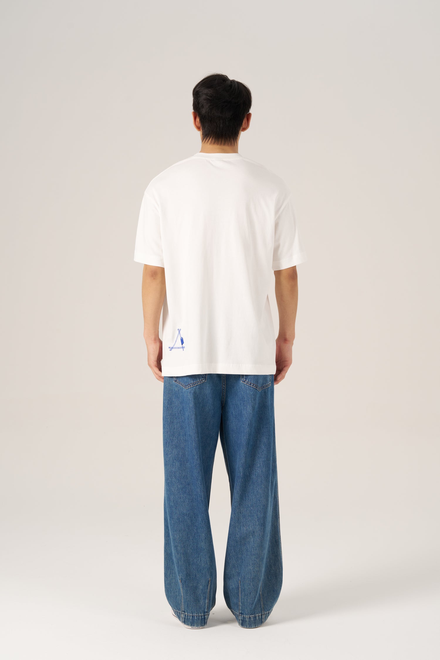 (C) Your Blue Restyled Graphic Tee - Cream