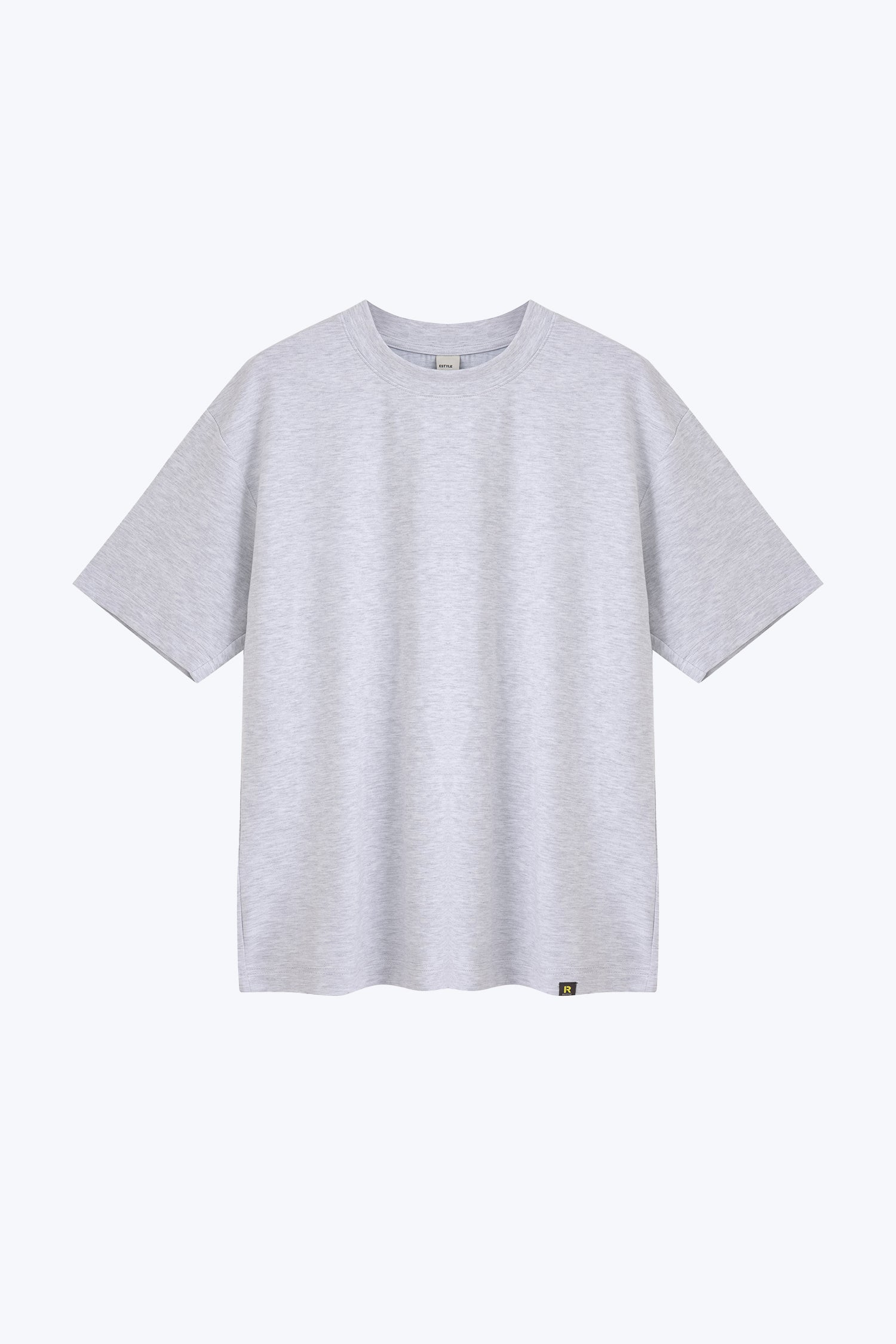 (B) Comfort Relaxed-Fit Crew Neck Tee - Light Melange