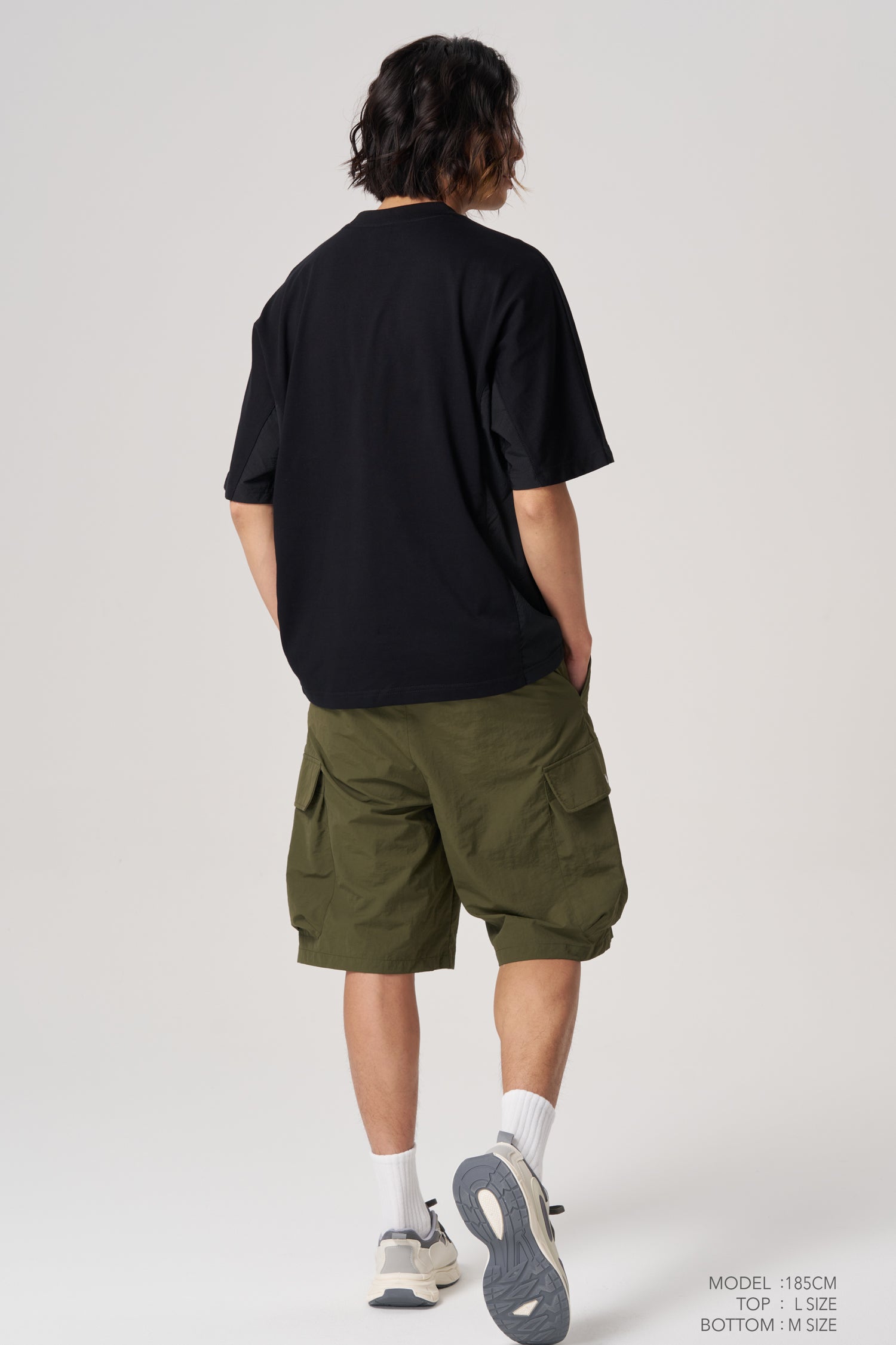 V-Notch Collar Tee - Black