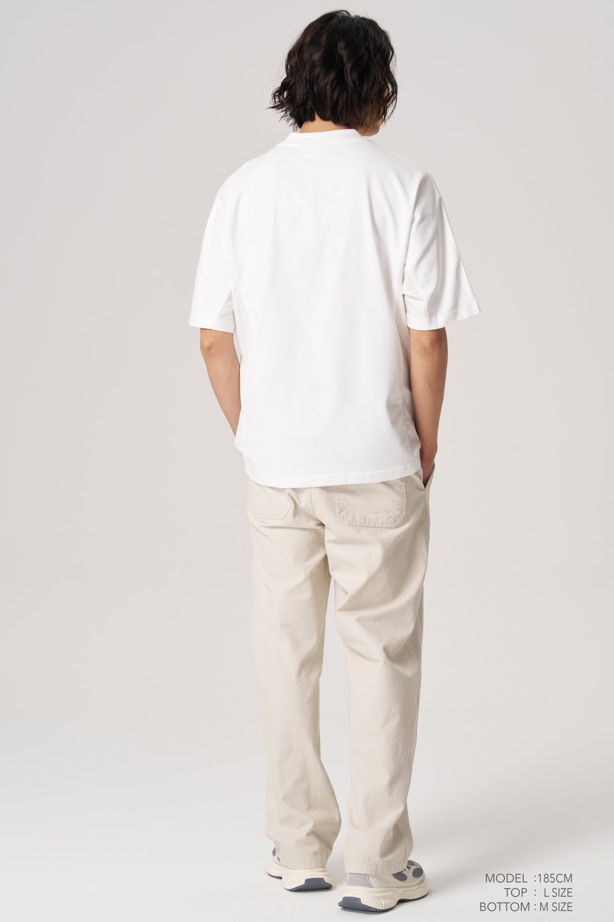V-Notch Collar Tee - White