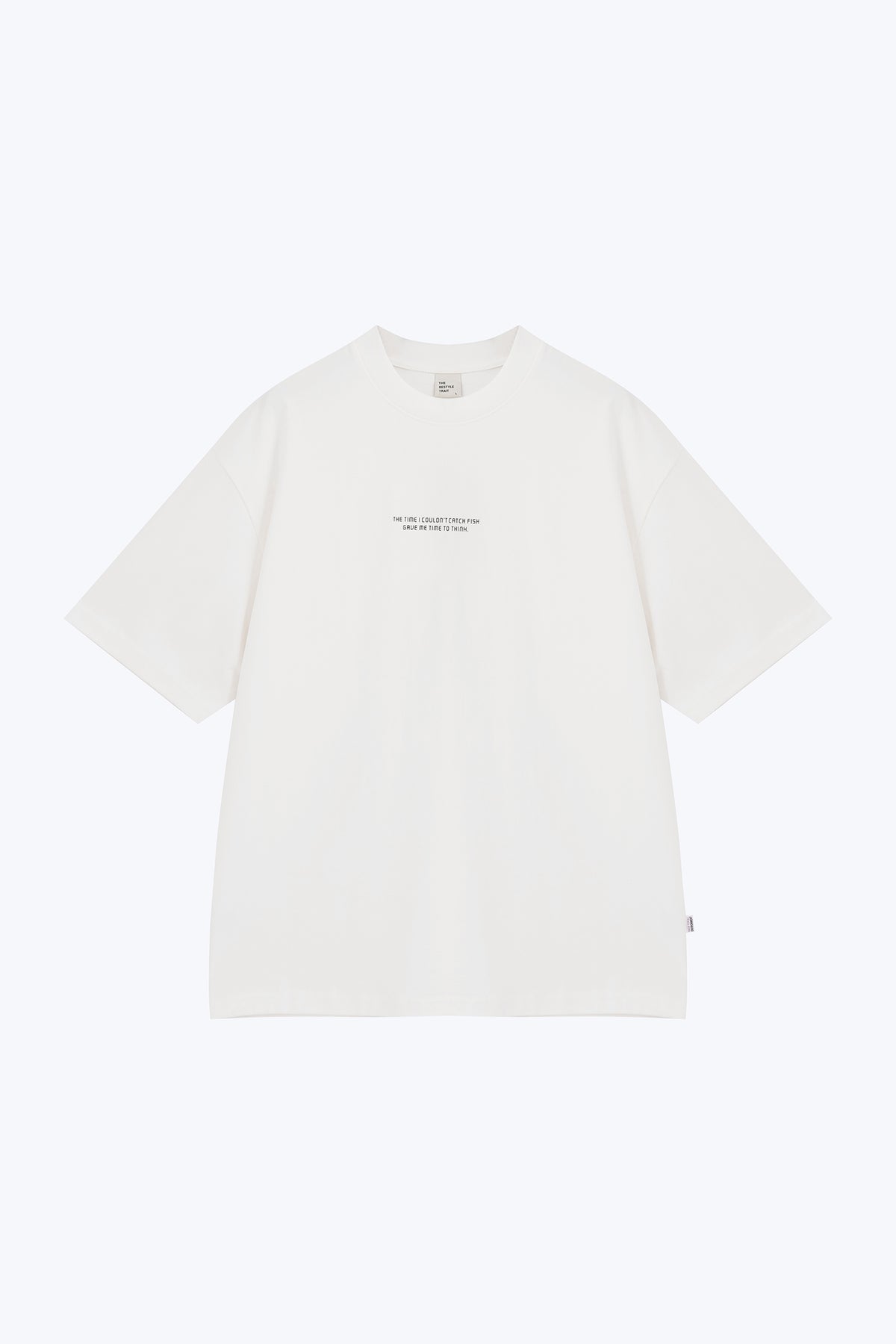 Fishing Embroidery Tee - Cream