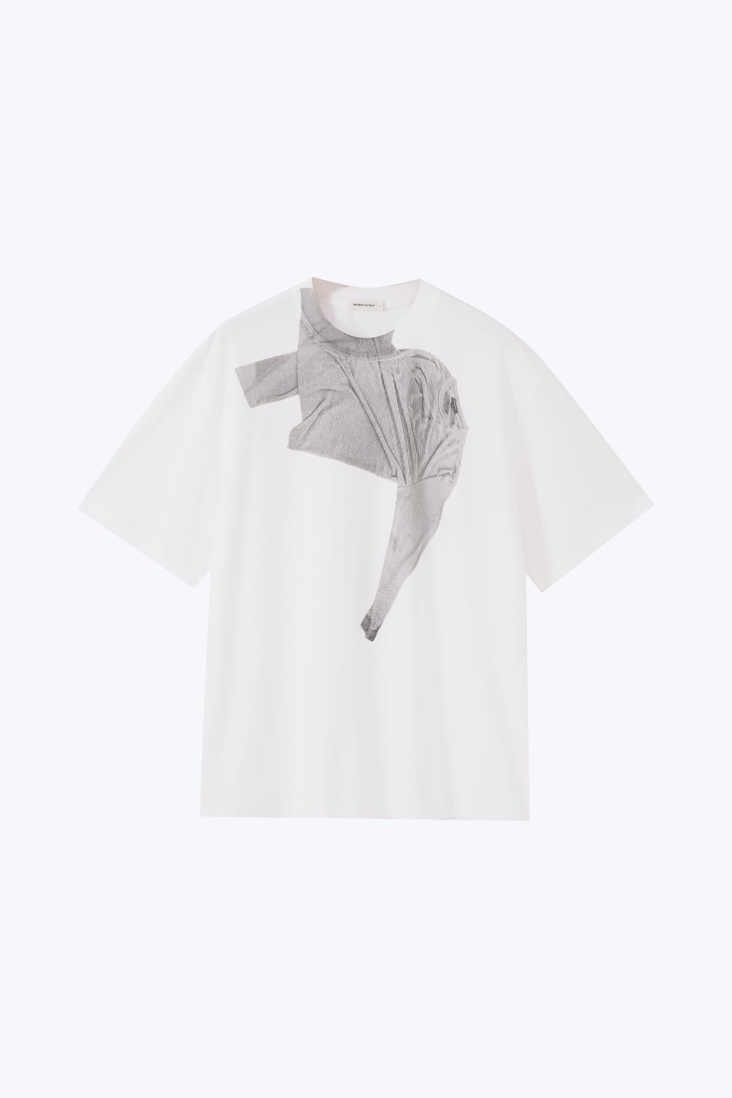 Sweater Effect Tee - White