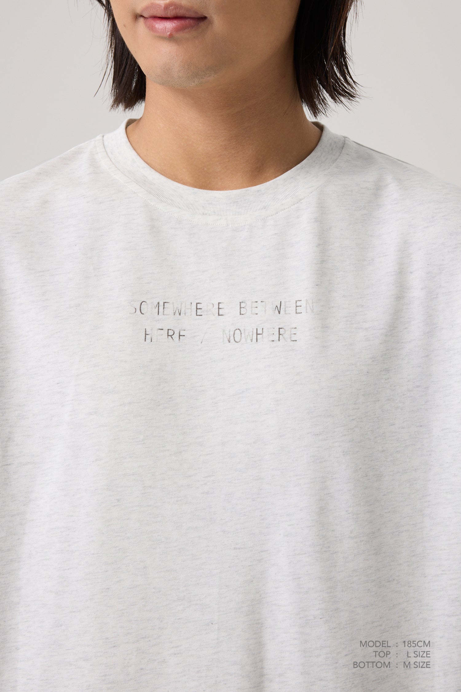 Here/Nowhere Tee - Hue Grey