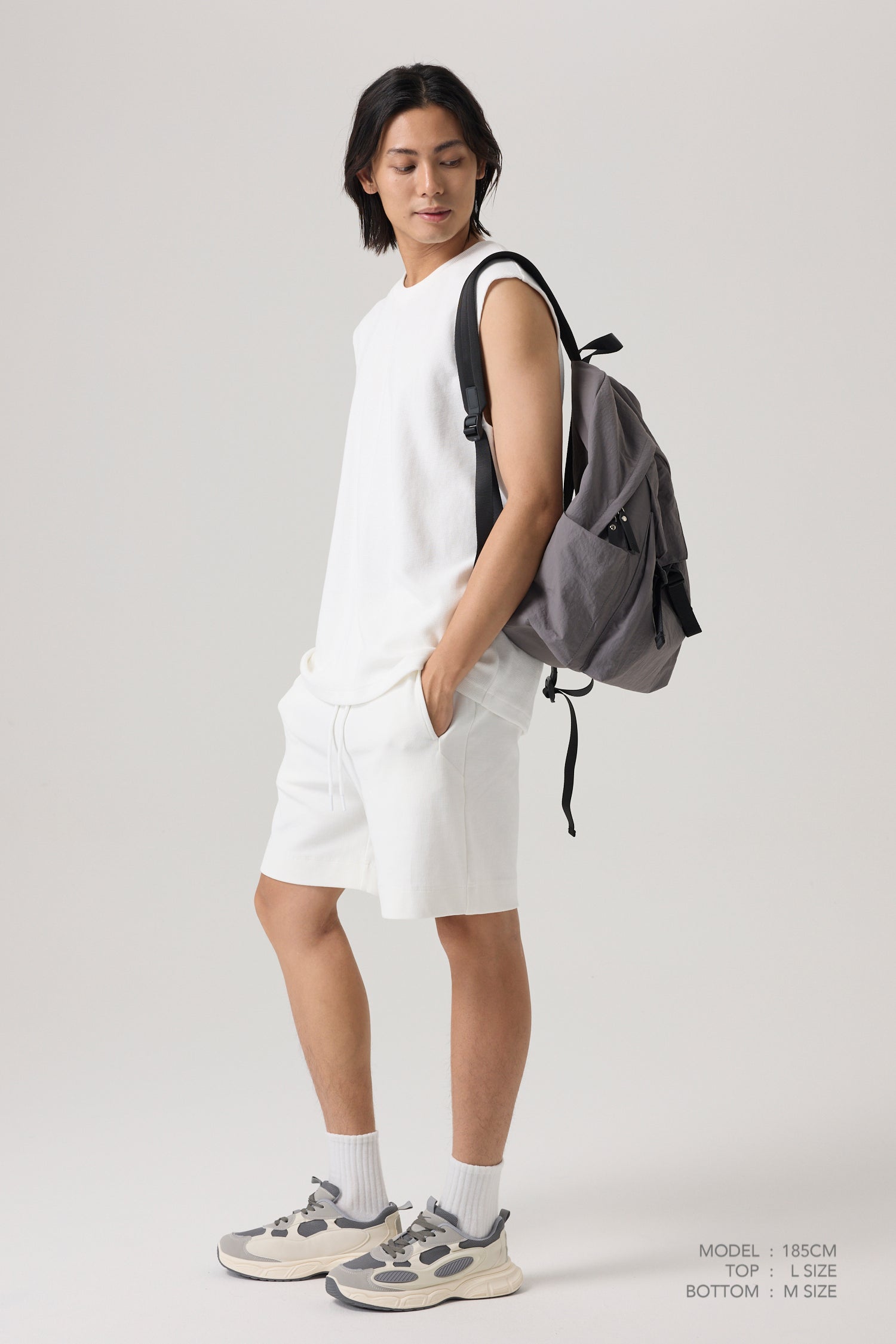 Waffle Muscle Tee - Cream