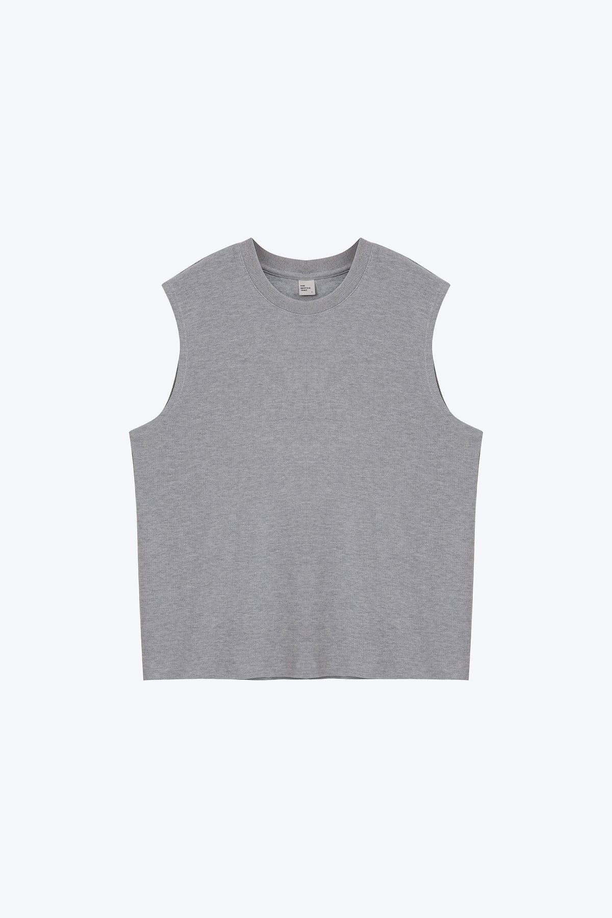 Waffle Muscle Tee - Grey