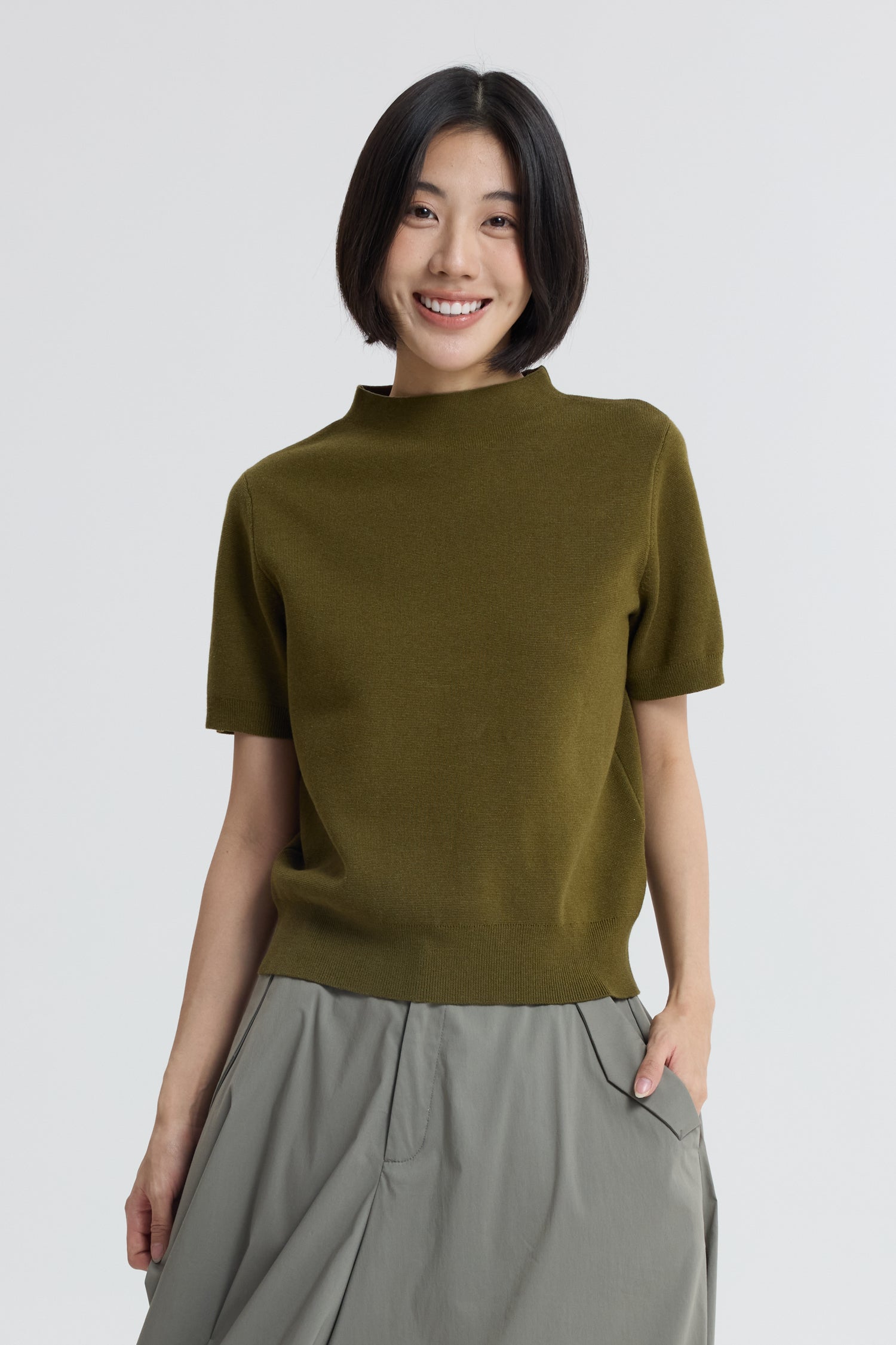 Rayon Cotton Knit Top - Olive – The Restyle Trait